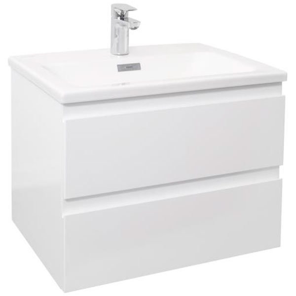 Комплект EB2052-J5 MADELEINE Тумба и раковина EXAF112-Z-00 60 см, цвет блестящий белый. Фото 1