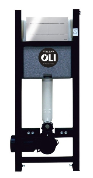 Комплект: Инсталляция Expert Total Black LE, мех. + панель слива Slim Della хр.гл. OLI (886668SDOO). Фото 1