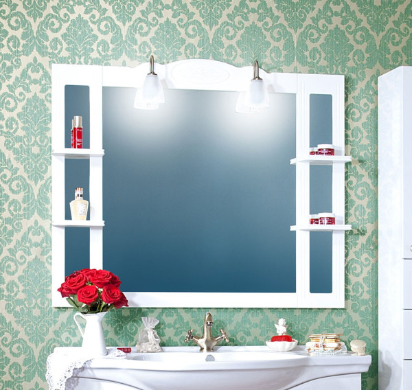 Комплект мебели для ванной Бриклаер АННА 120, белый. Фото 5