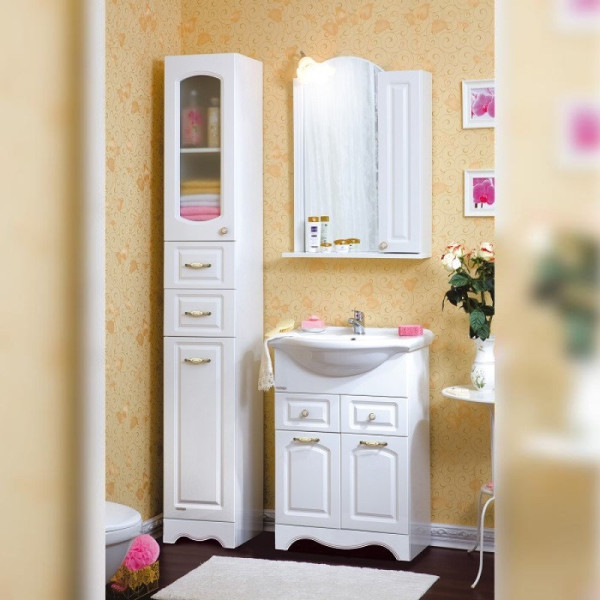 Комплект мебели для ванной Бриклаер АННА 60R, белый. Фото 1