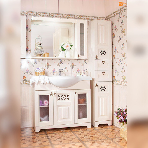 Комплект мебели для ванной Бриклаер КАНТРИ 105KP, бежевый. Фото 1