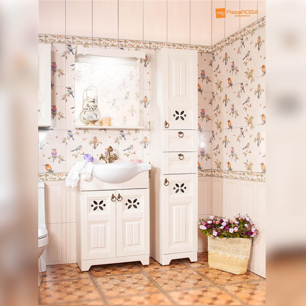 Комплект мебели для ванной Бриклаер КАНТРИ 65KP, бежевый дуб прованс. Фото 1