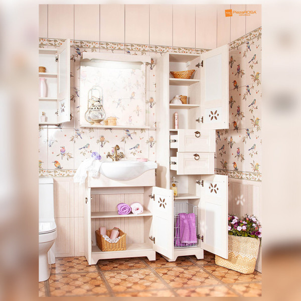 Комплект мебели для ванной Бриклаер КАНТРИ 65KP, бежевый дуб прованс. Фото 5