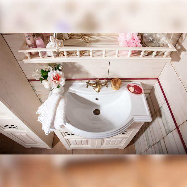 Комплект мебели для ванной Бриклаер КАНТРИ 80KP, бежевый. Фото 5