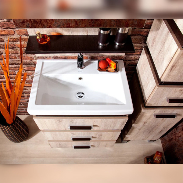 Комплект мебели для ванной Бриклаер ТЕХАС 70, кантри/венге. Фото 5