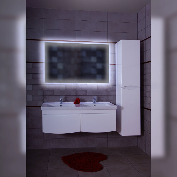 Комплект мебели для ванной Бриклаер ВЕГА 125, белый. Фото 5