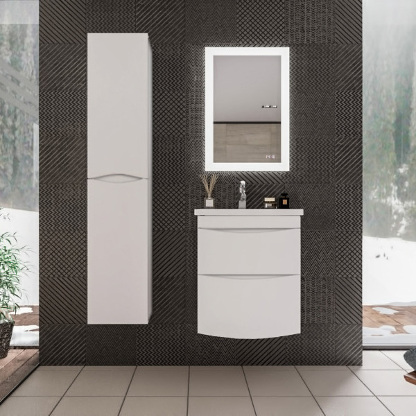 Комплект мебели для ванной Бриклаер ВЕГА 60-2, белый. Фото 1