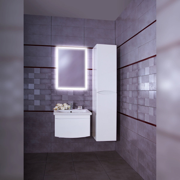 Комплект мебели для ванной Бриклаер ВЕГА 60, белый. Фото 5