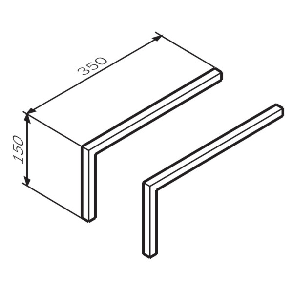 Комплект ножек для шкафа, 2 шт, графит матовый. Фото 2