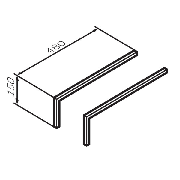 Комплект ножек для тумбы, 2 шт, графит матовый. Фото 2