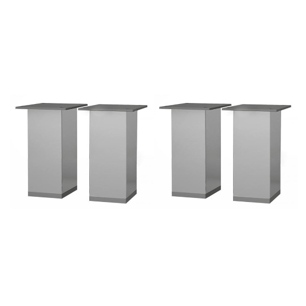 Комплект опор (ножек) для напольного монтажа мебели Dreja, 4 шт, хром пластик. Фото 1