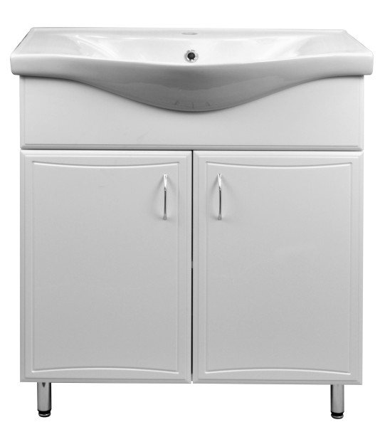 Комплект Тумба Коралл-60 (600х850х460) с раковиной Basic 60 (CS00070536). Фото 1