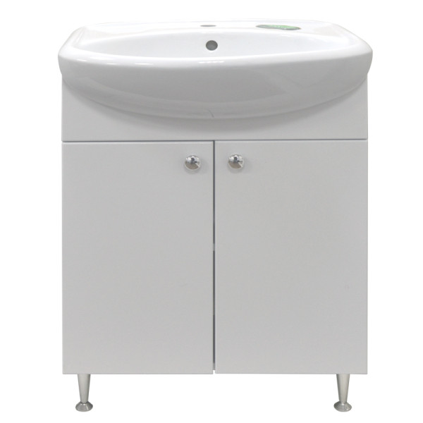 Комплект Тумба Моника New 60 напольная 600х840х300 с раковиной Арго 60 (CS00076240). Фото 1