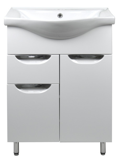 Комплект Тумба Стиль- 60/1 с раковиной Basic 60 (CS00070392). Фото 1