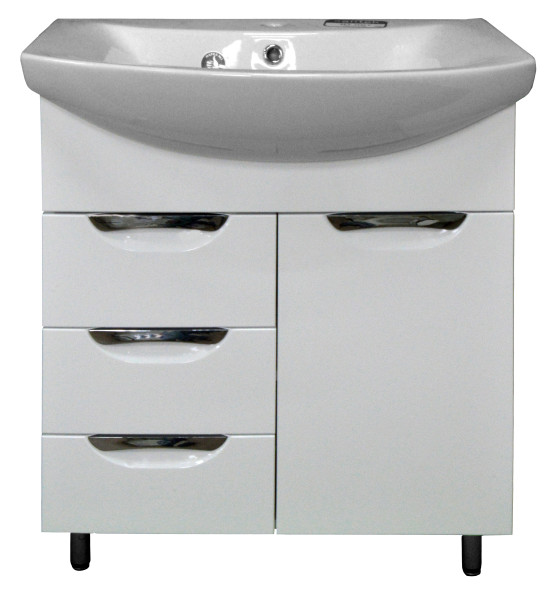 Комплект Тумба Стиль- 70/3 (700х860х450) с раковиной Балтика 70 (CS00068934). Фото 1