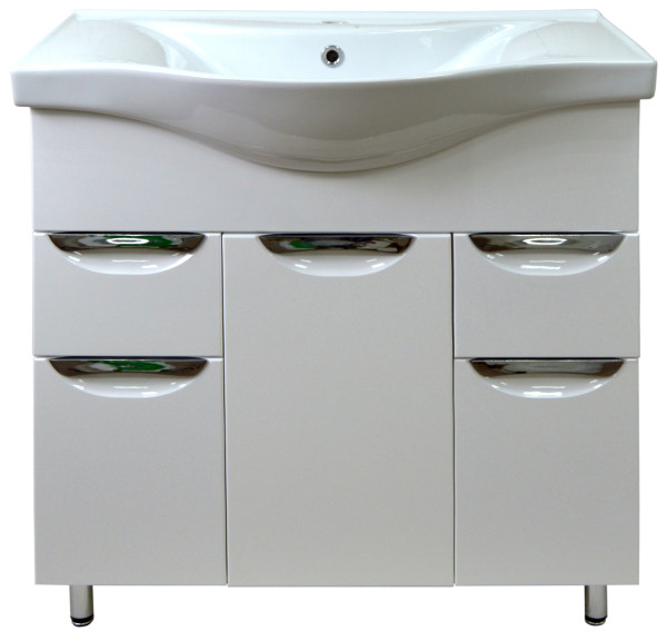 Комплект Тумба Стиль- 80/2 (800х850х460) с раковиной Basic 80. Фото 1