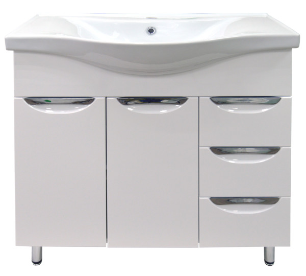 Комплект Тумба Стиль- 80/3 (800х850х460) с раковиной Basic 80 (CS00070447). Фото 1