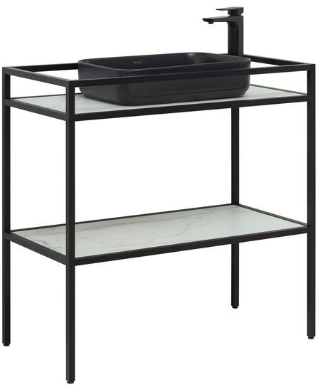 Консоль под раковину Allen Brau Liberty 90 1.33004.BB черный браш. Фото 1