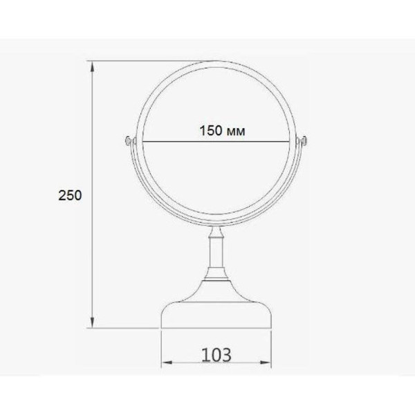 Косметическое зеркало D-Lin D201036, хром. Фото 2