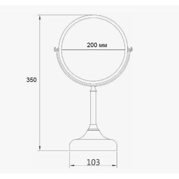 Косметическое зеркало D-Lin D201048, хром. Фото 2