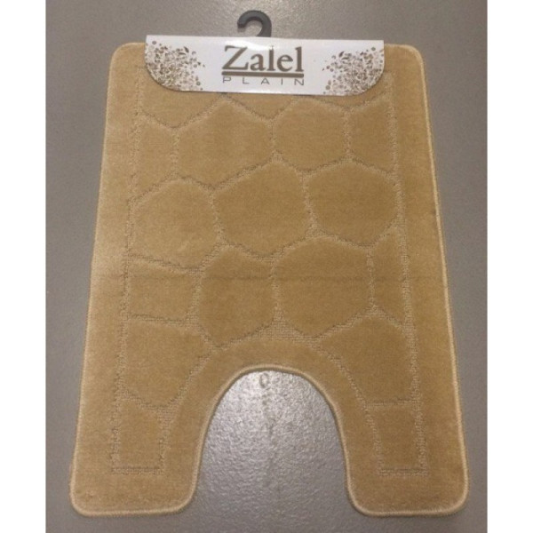 Коврик для туалета "Zalel" 50/57х80см (ворс) бежевый. Фото 1