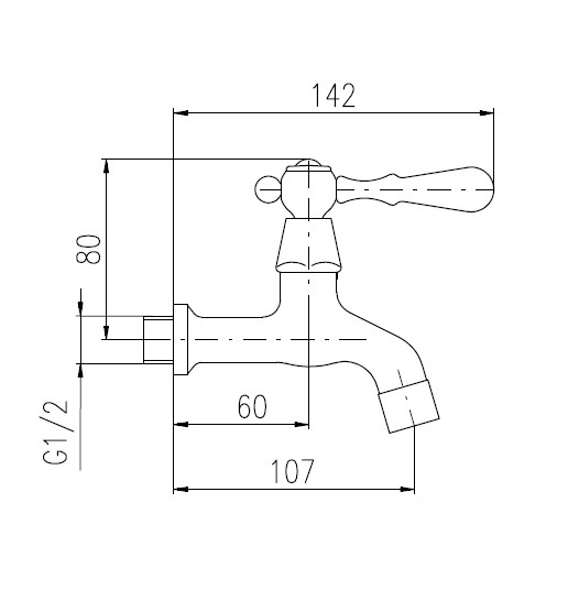Кран для одного типа воды Rav Slezak Morava MK193. Фото 2