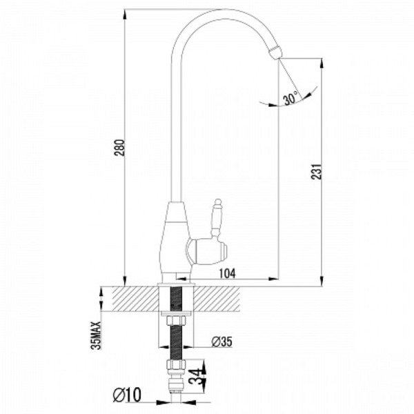 Кран для питьевой воды Lemark Villa LM4840B. Фото 4