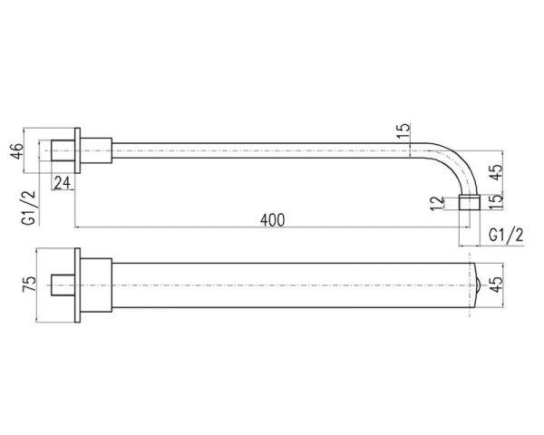 Кронштейн для верхнего душа Rav Slezak MD0701. Фото 2