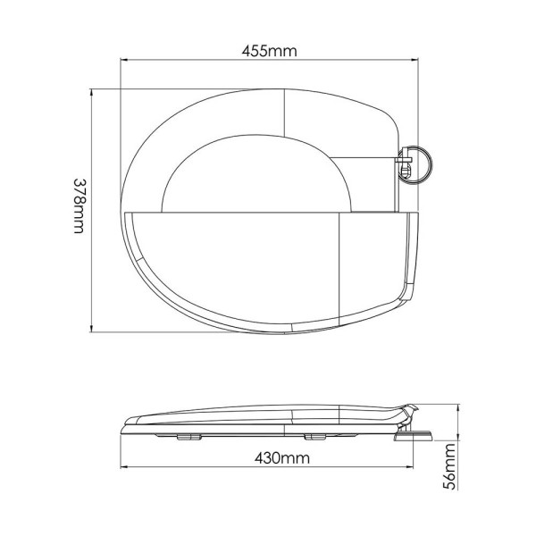 Крышка-сиденье для унитаза Nova King NV2022, белый. Фото 2
