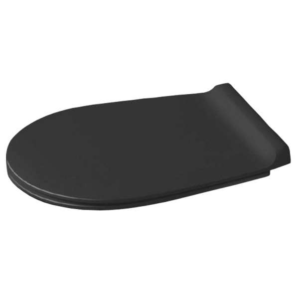 Крышка-сиденье для унитаза Simas Vignoni с микролифтом, цвет черный матовый/хром (VI004nero matt/cr). Фото 1