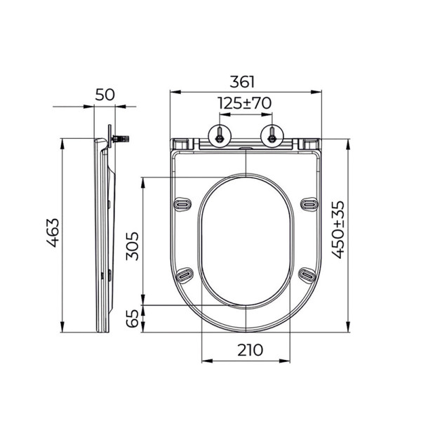 Крышка-сиденье для унитаза Terminus Классик  92S02SW, белый. Фото 2