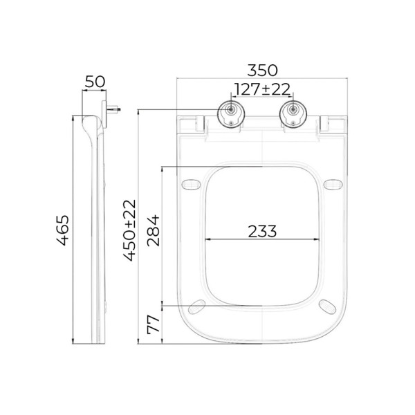 Крышка-сиденье для унитаза Terminus Ното 94S04W, белый. Фото 2