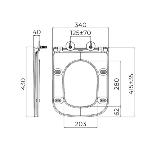 Крышка-сиденье для унитаза Terminus Ватикан 93S03-12W, белый. Фото 2