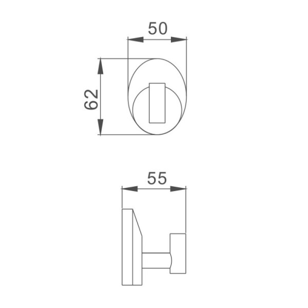 Крючок для ванной комнаты Haiba HB1605-1, хром. Фото 2