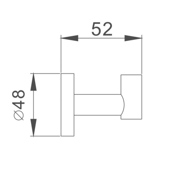 Крючок для ванной комнаты Haiba HB1705-1, хром. Фото 2