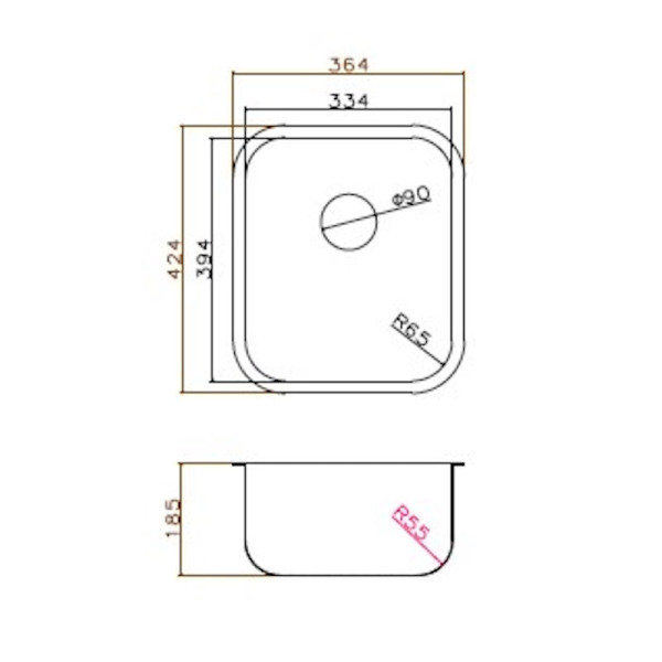 Кухонная мойка Grandex Aqua Select 200330, сатин. Фото 2