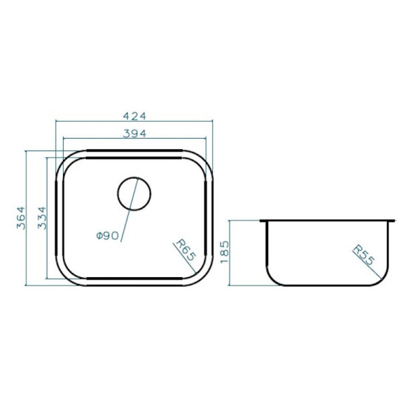 Кухонная мойка Grandex Aqua Select 200332, сатин. Фото 2