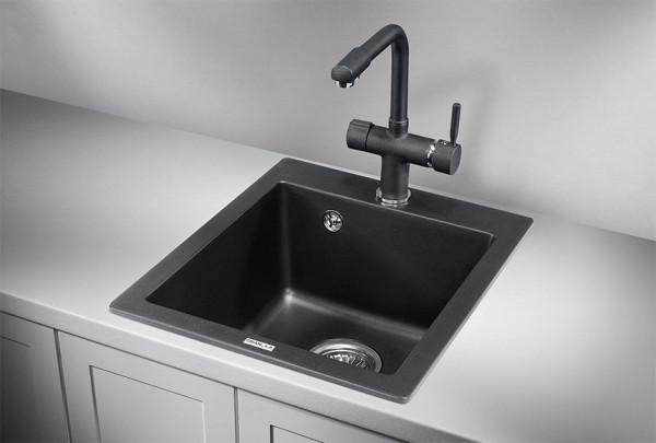 Кухонная мойка Granula 4201, ШВАРЦ. Фото 1