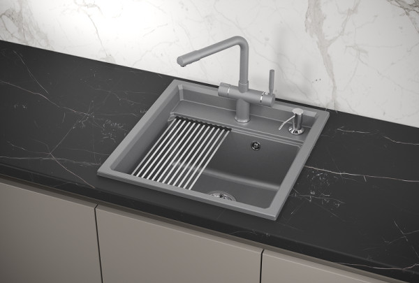 Кухонная мойка Granula 5002, АЛЮМИНИУМ. Фото 1