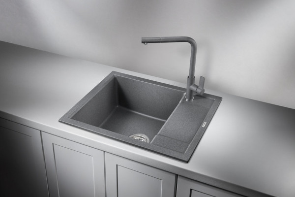 Кухонная мойка Granula 6002, ГРАФИТ. Фото 1