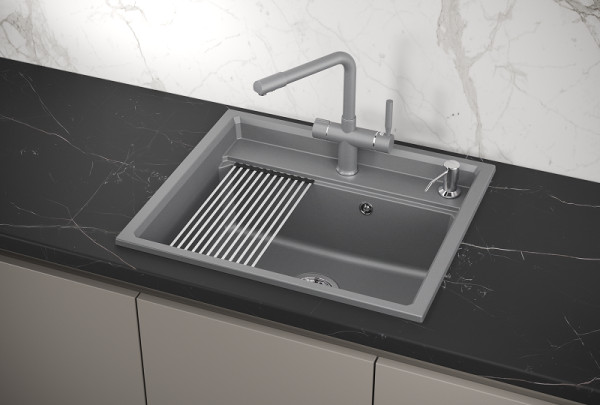 Кухонная мойка Granula 6003, АЛЮМИНИУМ. Фото 1