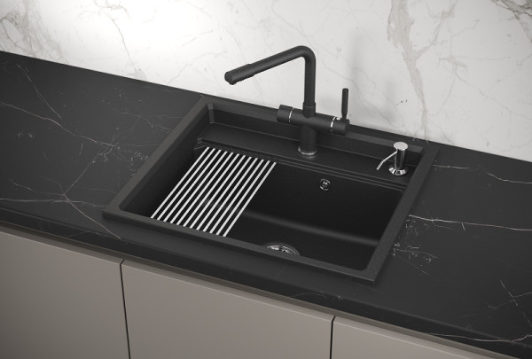 Кухонная мойка Granula 6003, ЧЁРНЫЙ. Фото 1