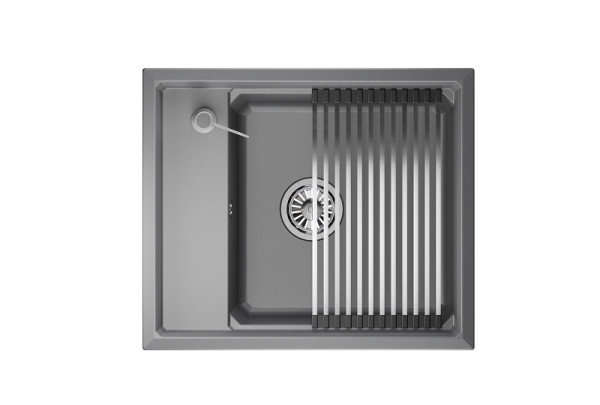 Кухонная мойка Granula 6004, АЛЮМИНИУМ. Фото 1