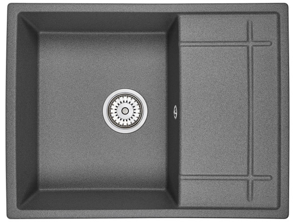 Кухонная мойка Granula 6501, ГРАФИТ. Фото 2