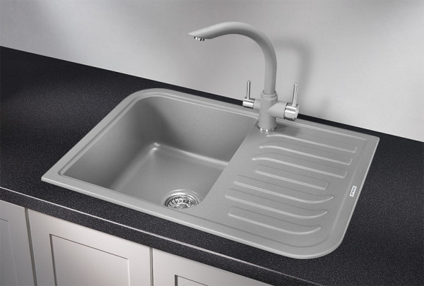 Кухонная мойка Granula 7001, АЛЮМИНИУМ. Фото 1