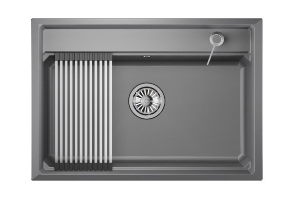 Кухонная мойка Granula 7301, АЛЮМИНИУМ. Фото 2