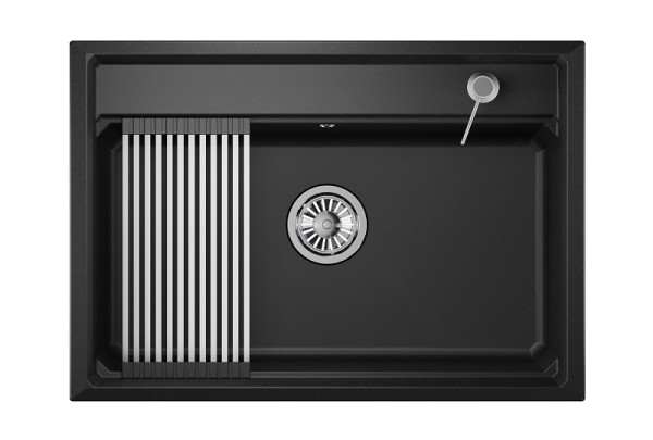 Кухонная мойка Granula 7301, ЧЁРНЫЙ. Фото 2