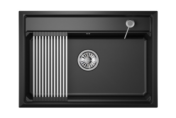 Кухонная мойка Granula 7301, ШВАРЦ. Фото 2