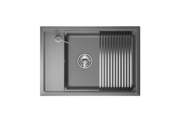 Кухонная мойка Granula 7305, АЛЮМИНИУМ. Фото 1
