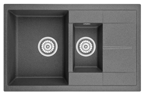 Кухонная мойка Granula 7802, ГРАФИТ. Фото 1